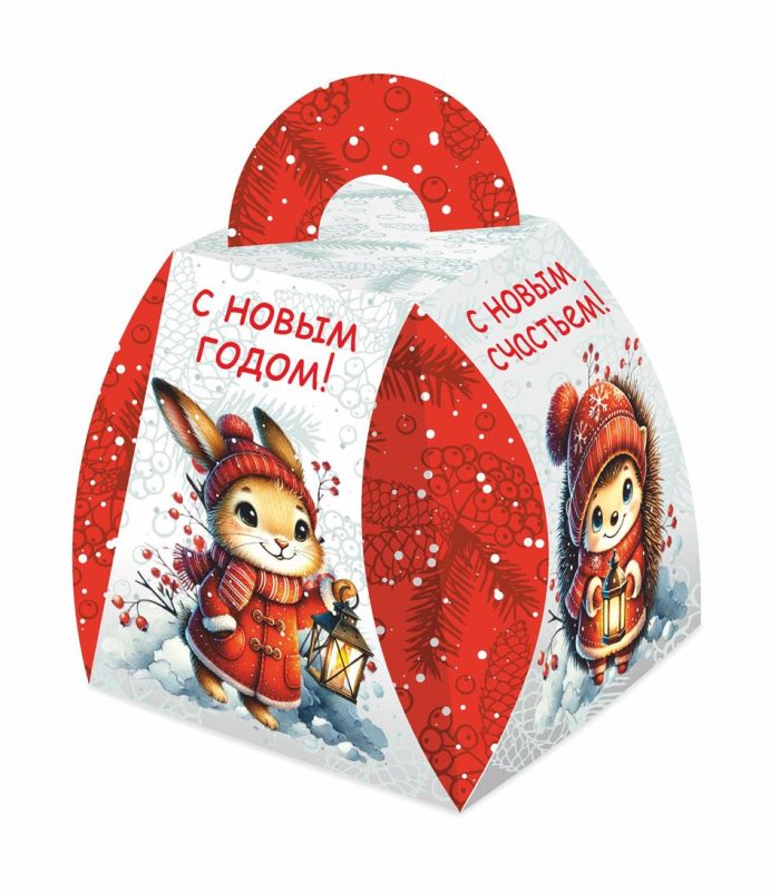 Коробка новогодняя подарочная Новогодний фонарик, 120х120х115 (+32) мм — изображение 6